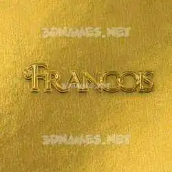 francois in All Gold style - 3D name wallpaper