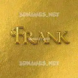 frank in All Gold style - 3D name wallpaper