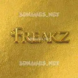 freakz in All Gold style - 3D name wallpaper
