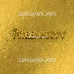 freennkyy in All Gold style - 3D name wallpaper