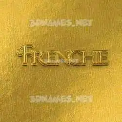frenchie in All Gold style - 3D name wallpaper
