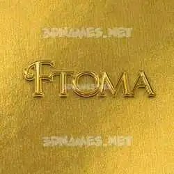 ftoma in All Gold style - 3D name wallpaper