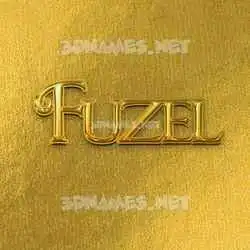 fuzel in All Gold style - 3D name wallpaper