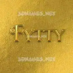 fytty in All Gold style - 3D name wallpaper