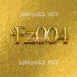 fz004 in All Gold style - 3D name wallpaper