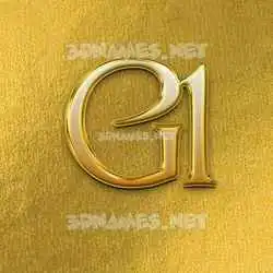 g1 in All Gold style - 3D name wallpaper