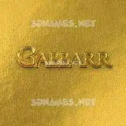 gabbarr in All Gold style - 3D name wallpaper