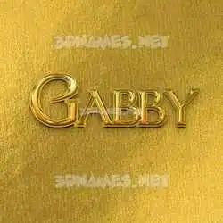 gabby in All Gold style - 3D name wallpaper