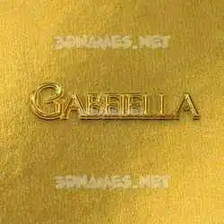gabeiella in All Gold style - 3D name wallpaper