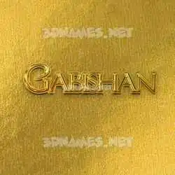 gabishan in All Gold style - 3D name wallpaper
