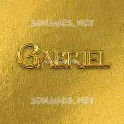 gabriel in All Gold style - 3D name wallpaper
