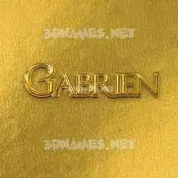 gabrien in All Gold style - 3D name wallpaper
