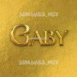 gaby in All Gold style - 3D name wallpaper