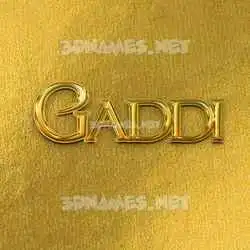 gaddi in All Gold style - 3D name wallpaper