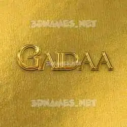gaidaa in All Gold style - 3D name wallpaper