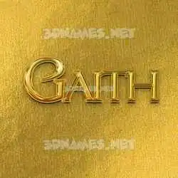 gaith in All Gold style - 3D name wallpaper