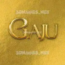 gaju in All Gold style - 3D name wallpaper