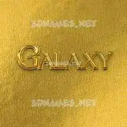 galaxy in All Gold style - 3D name wallpaper