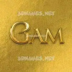 gam in All Gold style - 3D name wallpaper