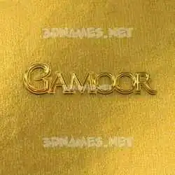 gamoor in All Gold style - 3D name wallpaper