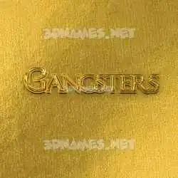 gangsters in All Gold style - 3D name wallpaper