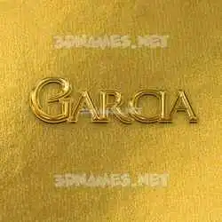 garcia in All Gold style - 3D name wallpaper