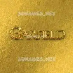 garfield in All Gold style - 3D name wallpaper