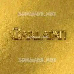 garlapati in All Gold style - 3D name wallpaper