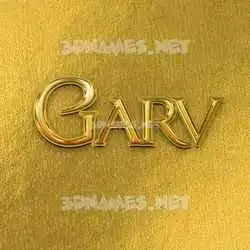 garv in All Gold style - 3D name wallpaper