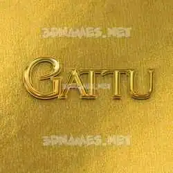 gattu in All Gold style - 3D name wallpaper