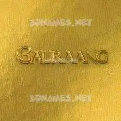 gauraang in All Gold style - 3D name wallpaper