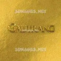 gautrang in All Gold style - 3D name wallpaper