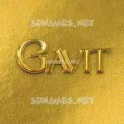 gavit in All Gold style - 3D name wallpaper