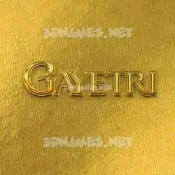 gayetri in All Gold style - 3D name wallpaper