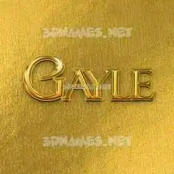 gayle in All Gold style - 3D name wallpaper