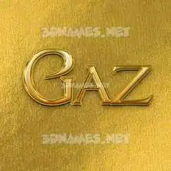 gaz in All Gold style - 3D name wallpaper