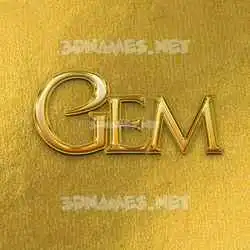 gem in All Gold style - 3D name wallpaper