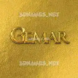 gemar in All Gold style - 3D name wallpaper