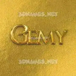 gemy in All Gold style - 3D name wallpaper