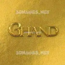 ghand in All Gold style - 3D name wallpaper