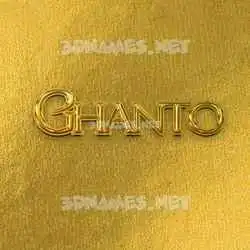 ghanto in All Gold style - 3D name wallpaper