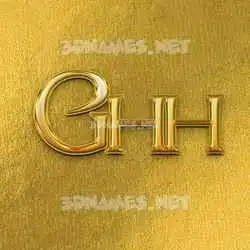 ghh in All Gold style - 3D name wallpaper