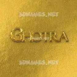 ghotra in All Gold style - 3D name wallpaper