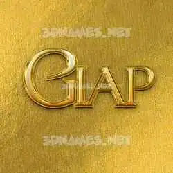 giap in All Gold style - 3D name wallpaper