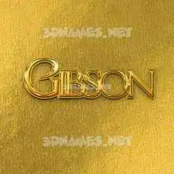 gibson in All Gold style - 3D name wallpaper