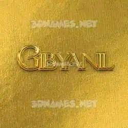gibyanil in All Gold style - 3D name wallpaper