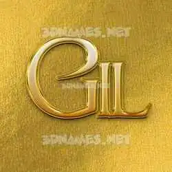 gil in All Gold style - 3D name wallpaper