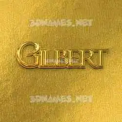 gilbert in All Gold style - 3D name wallpaper