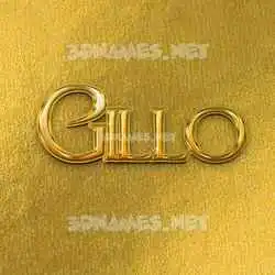 gillo in All Gold style - 3D name wallpaper