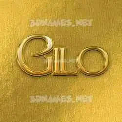 gilo in All Gold style - 3D name wallpaper